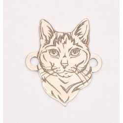 E0255-G-Link decupat Pisicuta din Ag 925 16x14x0.5mm-1buc