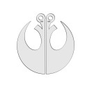 E1260 N Rebel Alliance Pendant pentru cupluri 16.5 x 18mm 0.5mm 1 buc