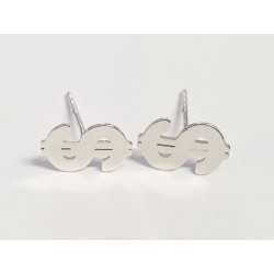 F0004-Cercel din argint US DOLLAR 11x7mm pret 1 bucata