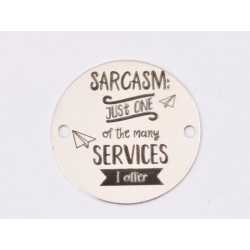 E1269 GS Link din argint "Sarcasm services"16.5mm 0.33mm