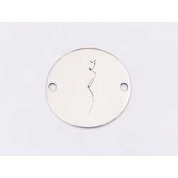E1372-N-Link banut din argint Silueta, 12mm 0.4mm - 1 buc