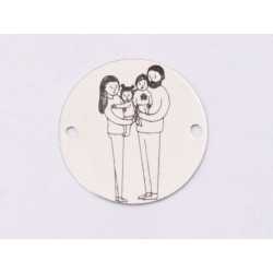 E1362-GS-Link din argint 925 model familia cu 2 copii (fetita si baiat), 16.5mm - 1 buc E1362-GS-Link din argint 925 model familia cu 2 copii (fetita si baiat), 16.5mm - 1 buc