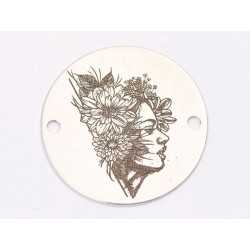 E1241-GS-Fata cu flori 16.5 mm / grosime 0.33 mm-1 buc E1241-GS-Fata cu flori 16.5 mm / grosime 0.33 mm-1 buc