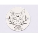 E1301 GS Link rotund argint 925 Sphynx cat 16.5mm 1 buc