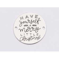 E1324-GS-Link banut argint 925 Have yourself a merry little Christmas 16.5mm - 1 buc E1324-GS-Link banut argint 925 Have yourself a merry little Christmas 16.5mm - 1 buc
