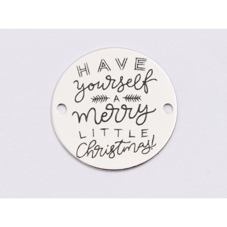 E1324-GS-Link banut argint 925 Have yourself a merry little Christmas 16.5mm - 1 buc