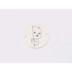 E1272 GS Link rotund argint 925 Pointing baby boy 16.5mm 1 buc E1272 GS Link rotund argint 925 Pointing baby boy 16.5mm 1 buc