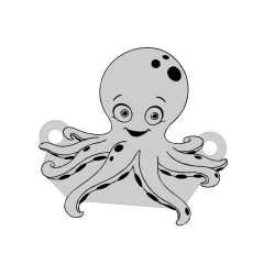 E0447 G Link din argint caracatita 13x14mm 0.4mm