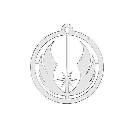 E1258 N Jedi Order Pendant 16.5 x 18mm 0.5mm 1 buc