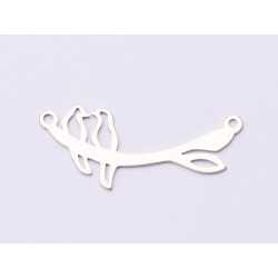 E0868-N-Link argint 925 Pasari pe creanga 30*13mm 0.6mm grosime