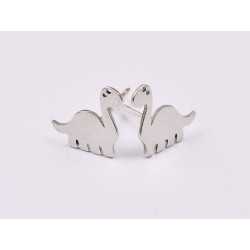 E1225-N-Pereche tije cercei argint 925 dinozauri 11x10mm 0.6mm