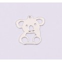 E1206-N-Charm din argint urs koala 14x13mm 0.5mm