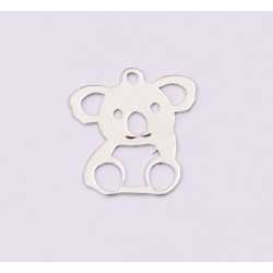 E1206-N-Charm din argint urs koala 14x13mm 0.5mm