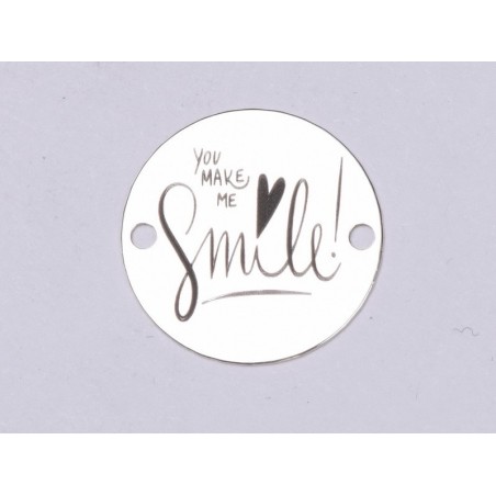 E0388 GS Link din argint You make me smile 16.5mm 0.33mm