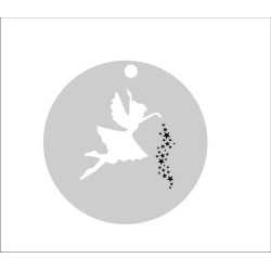 E0090-G-Charm zana decupata cu stelute gravate 16.5mm 0.33mm E0090-G-Charm zana decupata cu stelute gravate 16.5mm 0.33mm