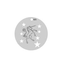 E0089-G-Link/charm unicorn cu stelute decupate 16.5mm 0.33mm E0089-G-Link/charm unicorn cu stelute decupate 16.5mm 0.33mm