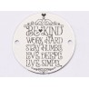 E1325-GS-Link banut argint 925 "Be kind, work hard ..." 16.5mm - 1 buc