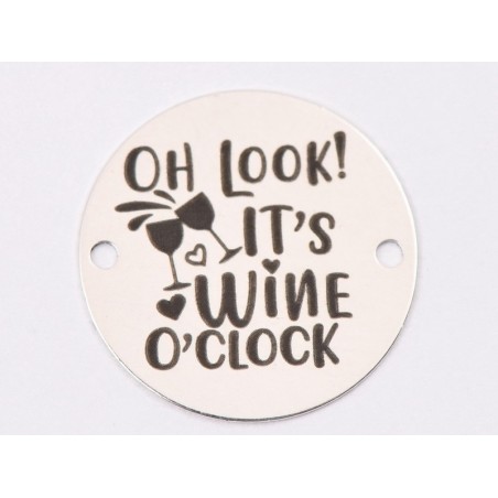 E1267 GS Link din argint "Wine O`Clock" 16.5mm 0.33mm