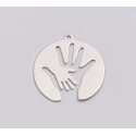 E1182-N-Charm argint 925 Hand in Hand 1 buc