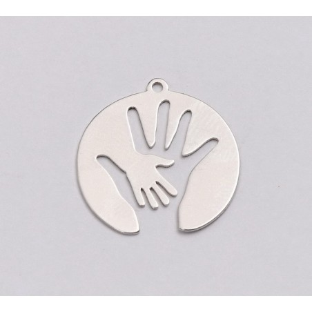 E1182-N-Charm argint 925 Hand in Hand 1 buc