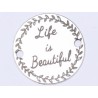 E0411 GS Link din argint Life is Beautiful 16.5mm 0.33mm