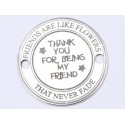 E0414 GS Link din argint Friends are like flowers 16.5mm 0.33mm