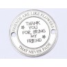 E0414 GS Link din argint Friends are like flowers 16.5mm 0.33mm