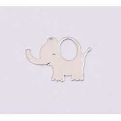 E1208-N-Pandant din argint Elefant 13x16mm 0.5mm - 1 buc