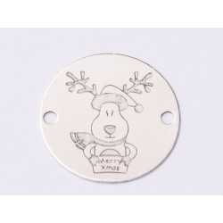 E0996-GS-Link Argint Merry Xmas Reindeer 1 buc E0996-GS-Link Argint Merry Xmas Reindeer 1 buc