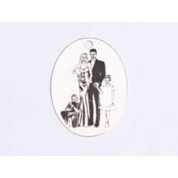 E0392 G Charm oval din argint Family 20x15mm 0.33mm E0392 G Charm oval din argint Family 20x15mm 0.33mm