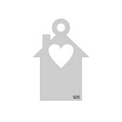 E0354 N Charm casuta cu suflet 8x11.60mm 0.33mm E0354 N Charm casuta cu suflet 8x11.60mm 0.33mm