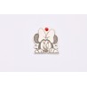 E1264-G- Link argint Minnie Mouse cu cristal 12x13mm 0,50mm 1 buc