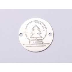 E1037-GS-Link Argint 925 Decoratiune Craciun 16.5mm 0.33 grosime 1 buc E1037-GS-Link Argint 925 Decoratiune Craciun 16.5mm 0.33 grosime 1 buc