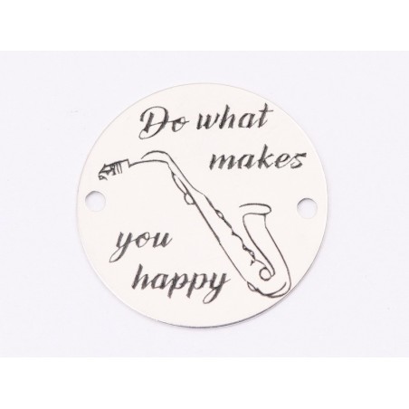 E1336-GS-Link argint 925 Do what makes you happy 16,5mm - 1buc