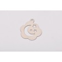 E0158-N-Charm norisor cu luna si stele decupate 20mm grosime 0.4mm