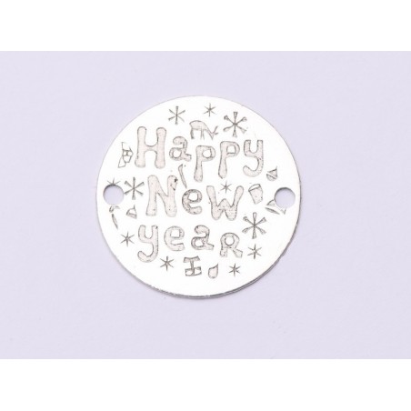 E1001-GS-Link Argint Happy New Year - 1buc