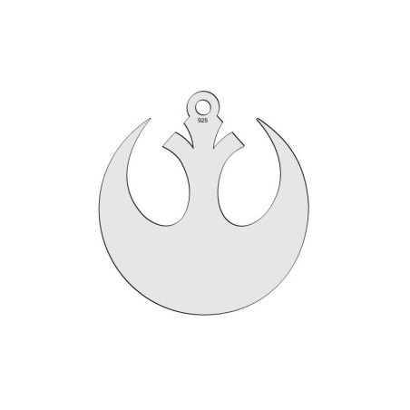 E1259 N Rebel Alliance Pendant 16.5 x 18mm 0.5mm 1 buc