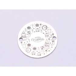 E0989-GS-Link Argint Merry Christmas 16.5mm 0.33 E0989-GS-Link Argint Merry Christmas 16.5mm 0.33