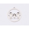 E1295-G-Charm din argint 925 Frati 20.5x18.5mm, 0.6mm-1 buc