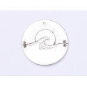 E0066 G Charm din argint soare si valuri 22mm 0.4mm