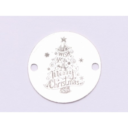 E0988-GS-Link Argint Merry Christmas 16.5mm 0.33m