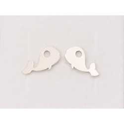 E1224-Pereche tije cercei argint 925 balena 8x15mm 0.6mm