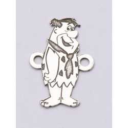 E0639-G-Link argint 925 Fred Flinstone 15.5x12mm 0,5 - 1 buc