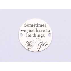 E1015-GS-Link Argint Let Things Go 16.5mm 0.33mm 1 buc