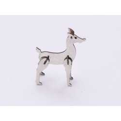 Figurina argint 925 pui de ren 3D 25*17MM 0.4MM Figurina argint 925 pui de ren 3D 25*17MM 0.4MM