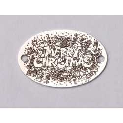 E0726-GS-Link oval argint 925 Merry Christmas 12*18mm 0.4mm E0726-GS-Link oval argint 925 Merry Christmas 12*18mm 0.4mm