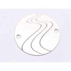 E0865-GS-Link argint 925 Drum 16.5mm 0.33mm grosime