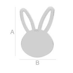 G0742-Charm/link Iepure Argint 925 13.60mm-1buc