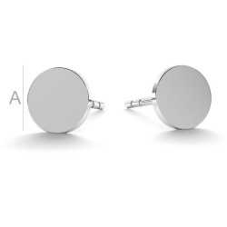 G1862-N-Tija Argint 925 cercel rotund 8MM-1buc 0.8mm