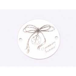 E1412 GS Link rotund argint 925 "Primavara frumoasa" 16.5mm 1 buc